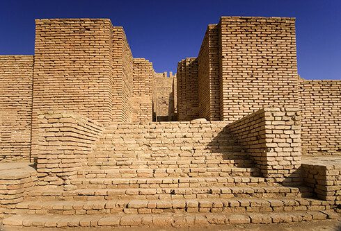 Choghazanbil ziggurat, main stairs to the top