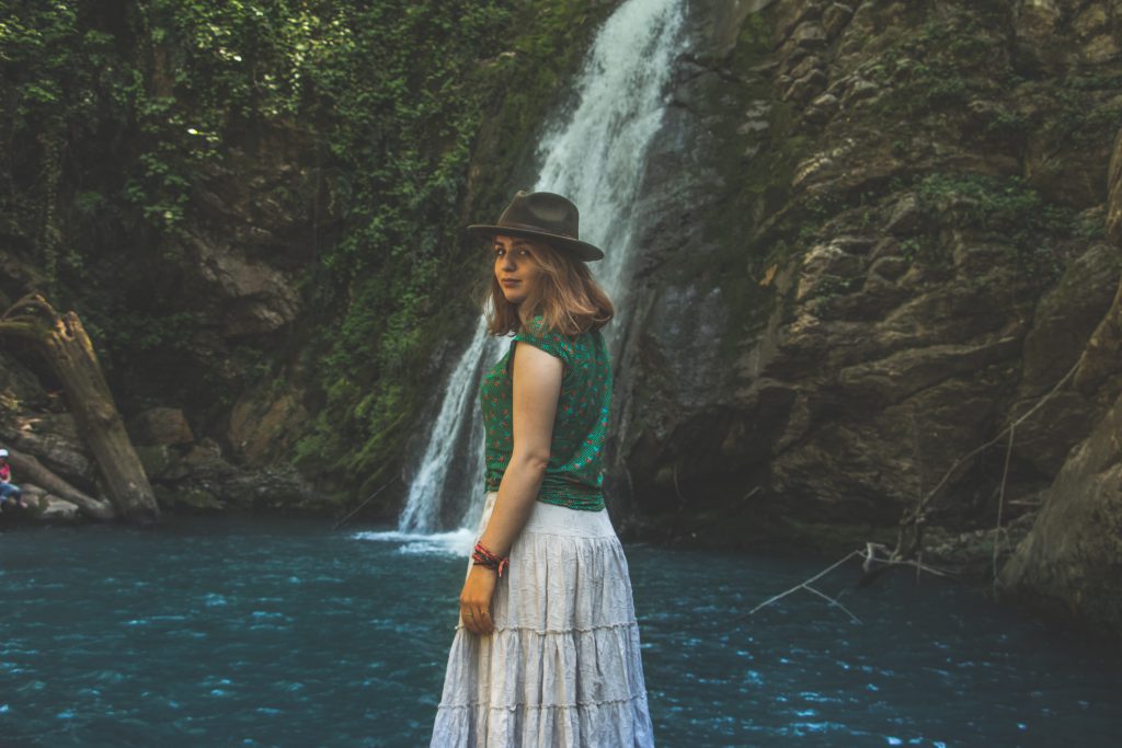 ToIranTour - Woman and Kaboudval Waterfall - Iran