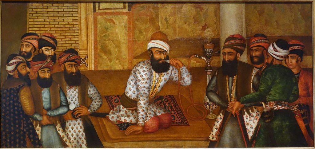 ToIranTour - Karim Khan Zand with his friends - Oil Painting