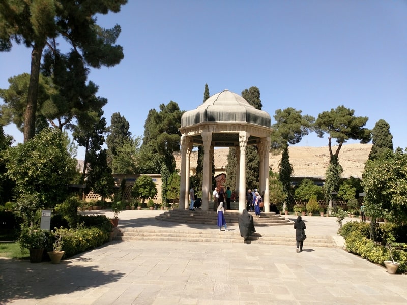 ToIranTour - Tourist Visiting the Tomb of Hafiz in Daytime - Shiraz