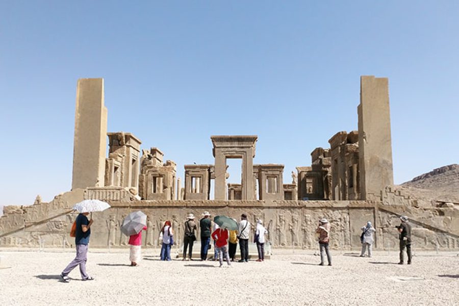 ToIranTour - Tourists visiting Persepolis - Shiraz - 12 Days Persia Classic Tour