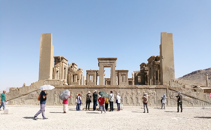 ToIranTour - Tourists visiting Persepolis - Shiraz - 12 Days Persia Classic Tour