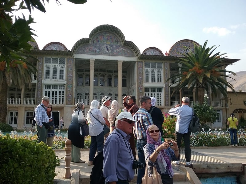 ToIranTour - Tourists Enjoying Their Time in Eram Garden - Shiraz - Iran Classic Tour