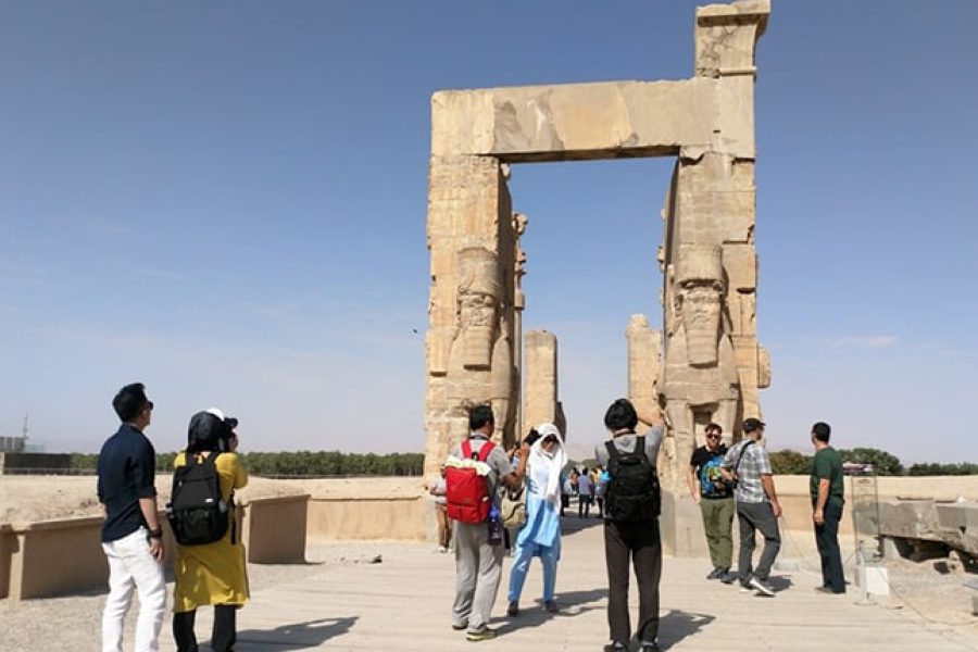 ToIranTour - Tourists visiting Persepolis-Shiraz