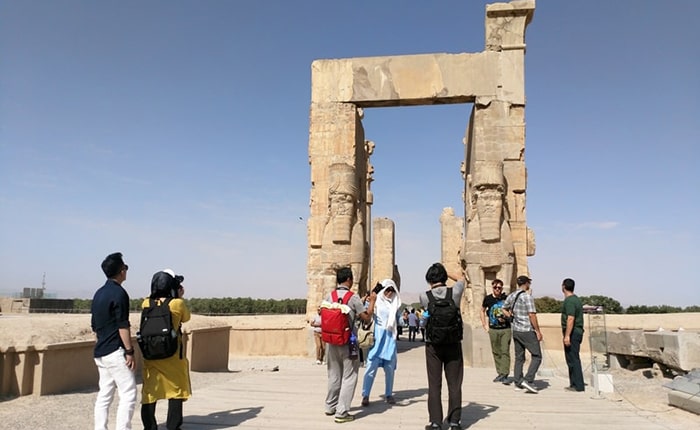 ToIranTour - Tourists visiting Persepolis-Shiraz